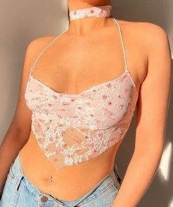 Shop Lena Jade Halter Tops Shyla Lace Halter Top