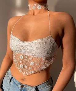 Shop Lena Jade Halter Tops Shyla Lace Halter Top