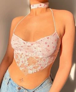 Shop Lena Jade Halter Tops Shyla Lace Halter Top