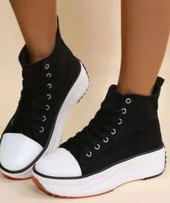 Shop Lena Jade Black High Top Sneakers
