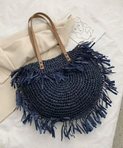 Shop Lena Jade Richie Straw Beach Bag Bags