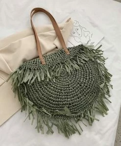Shop Lena Jade Richie Straw Beach Bag Bags