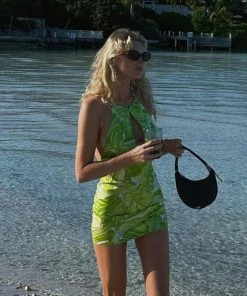 Shop Lena Jade Green Devie Halter Dress