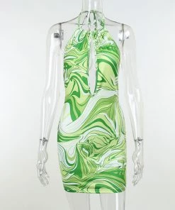 Shop Lena Jade Green Devie Halter Dress