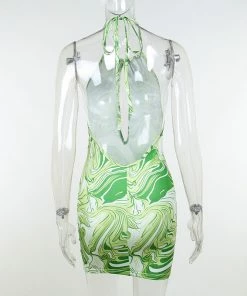 Shop Lena Jade Green Devie Halter Dress