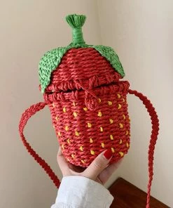 Shop Lena Jade Strawberry Wicker Bag