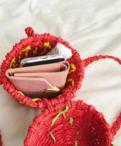 Shop Lena Jade Strawberry Wicker Bag